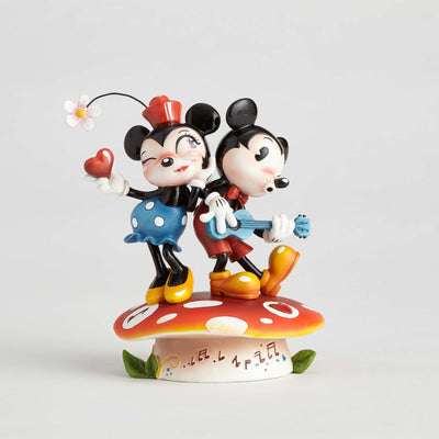 Disney Miss Mindy Mickey & Minnie Mouse On Mushroom Figurine New with Box