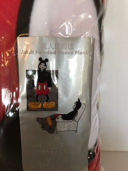 Disney Parks Mickey Adult Hooded Fleece Blanket New Sealed