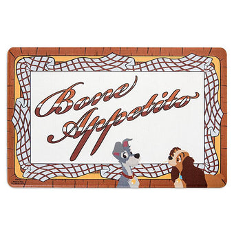Disney Parks Tails Lady and the Tramp Pet Feeding Mat Bone Appetito New
