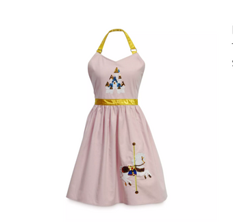 Disney Parks Disneyland Carrousel Horse Adult Kitchen Apron New with Tags