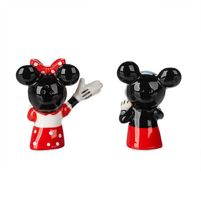 Disney Store Mickey and Minnie Holiday Salt and Pepper Shaker Set New with Box