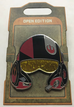 Disney Parks Star Wars Galaxy Edge Poe Dameron Xwing Fighter Helmet Pin New Card
