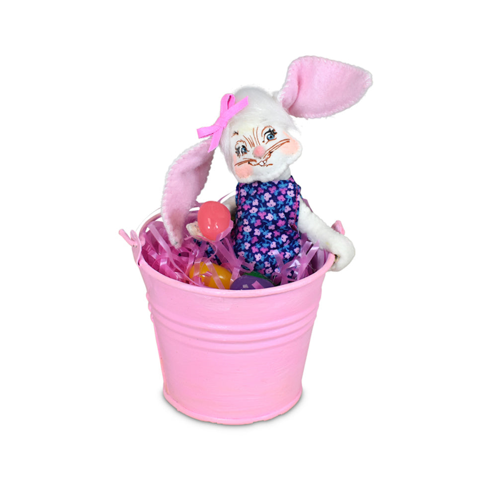 Annalee Dolls 2022 Easter Spring 5in Easter Bucket Bunny Plush New with Tag