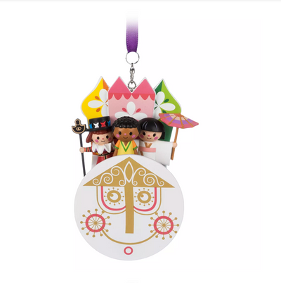 Disney it's a Small World Clock Face Sketchbook Christmas Ornament New with Tag