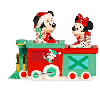 Disney Cheer Mickey and Minnie Mouse Holiday Salt & Pepper Set New with Box