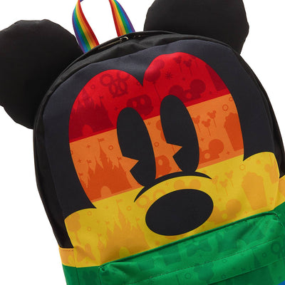 Disney Parks 2020 Rainbow Mickey Mouse Canvas Backpack New with Tag
