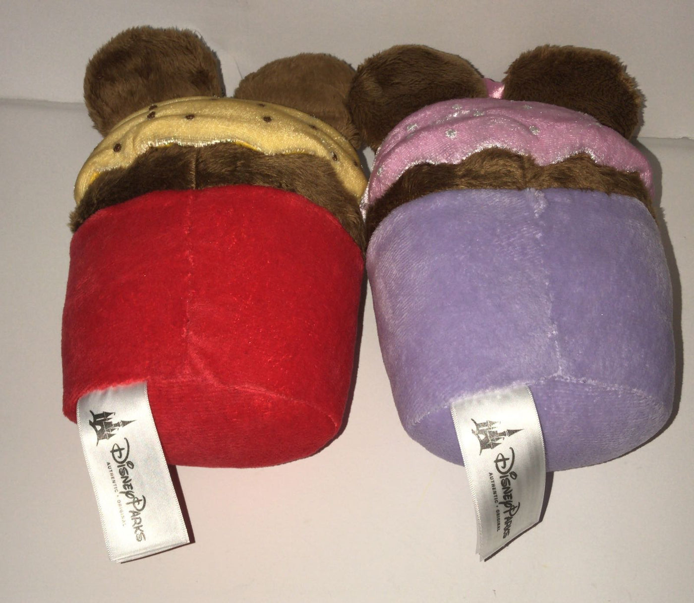 Disney Parks Cute Couple Mickey Minnie Cupcake 7in Plush New with Tags