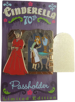 Disney Parks 70th Cinderella Lady Tremaine Passholder Pin Limited New with Card