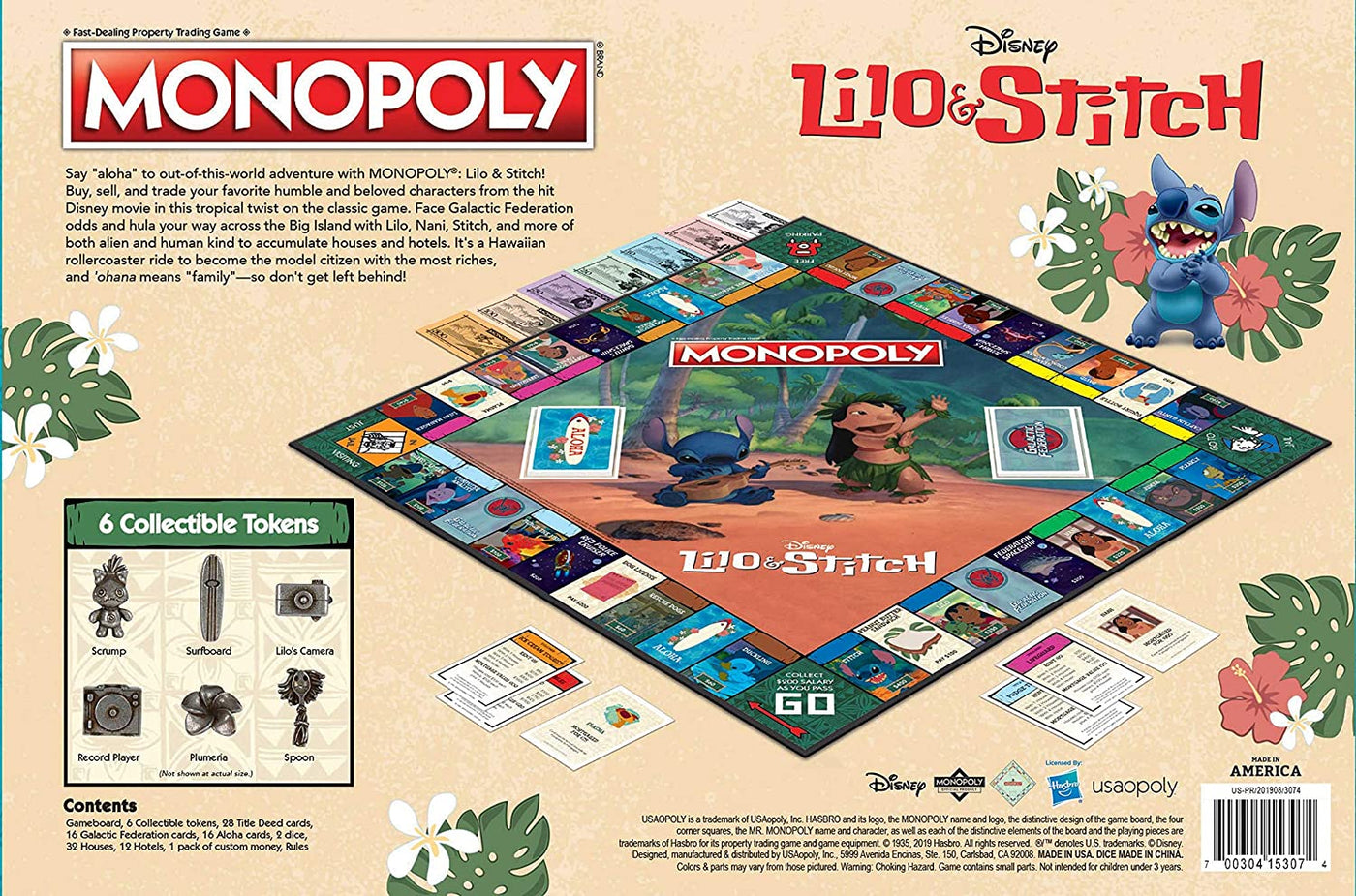 Disney Lilo and Stitch Monopoly Board Game New with Box