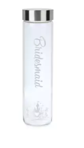 Disney Parks Fairy Tale Wedding ''Bridesmaid'' Glass Water Bottle New With Tag