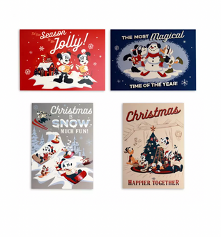 Disney Walt's Holiday Lodge Mickey and Friends Holiday Greeting Cards New w Box
