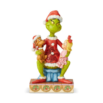 Jim Shore Grinch With Cindy And Max Figurine New with Box