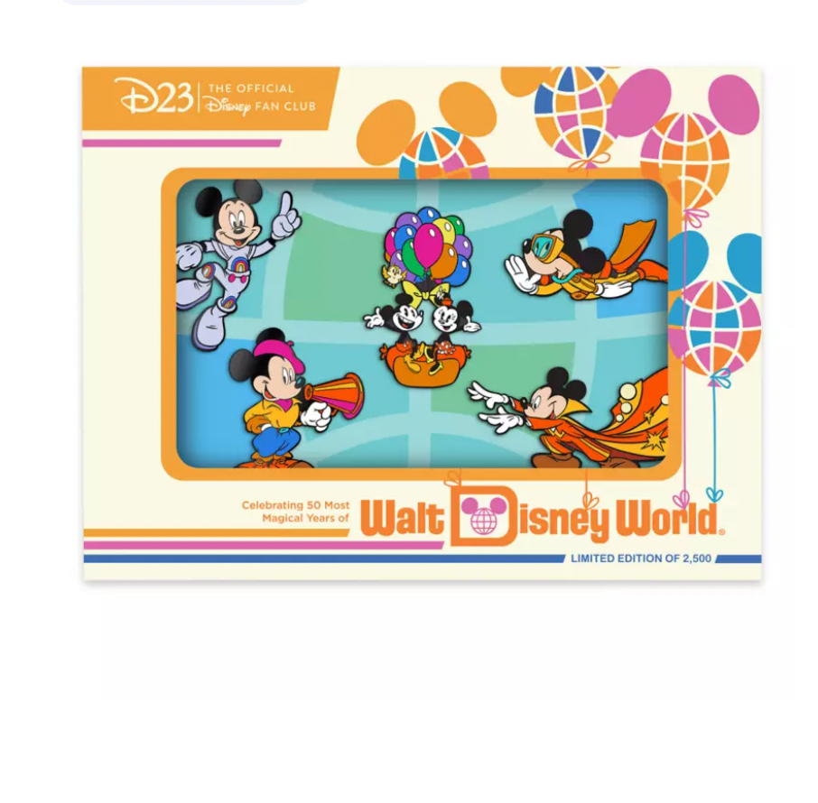 Disney Walt Disney World D23 50th All Started by a Mouse Limited Pin Set New Box