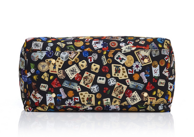 Macao Life is a Game Black Tote Bag Made in Italy by Divo Diva New