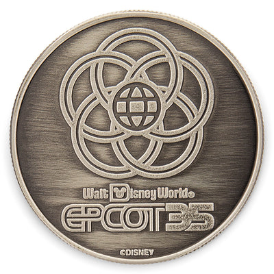 Disney Epcot 35th Anniversary Commemorative Medallion Nickel Silver Plate New