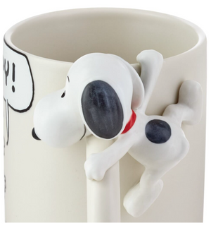 Hallmark Peanuts Dimensional Snoopy and Charlie Brown Mug New