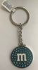 M&M's World Blue Lentil with Stones Metal Keychain New with Tag