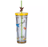 Disney 70th Peter Pan Tumbler Tinker Bell Charm With Straw New