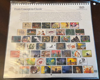 Disney Calendar D23 From Concept to Classic Animation - 2012-2013 New Sealed