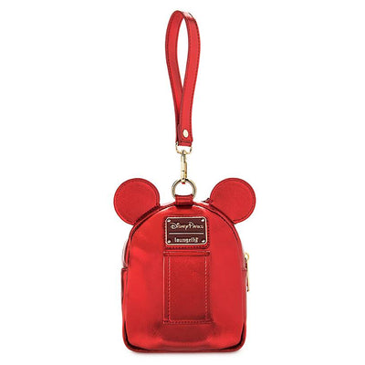 Disney Parks Minnie Mouse Red Sequined Mini Backpack Wristlet New with Tags