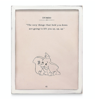 Disney Dumbo The Very Things That Held You Down Wood Wall Decor New with Box