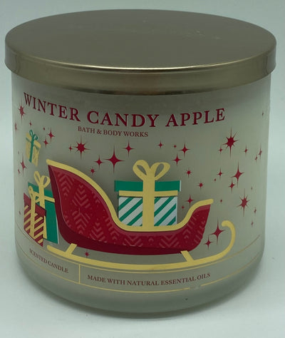White Barn Bath Body Works Winter Candle Apple 3 Wick Scented Candle New w Lid
