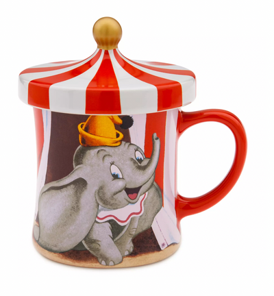 Disney Dumbo Flying Elephant Timothy Mouse Circus Tent Lid Coffee Mug New