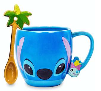 Disney Stitch and Scrump Trouble Maker Coffee Mug and Spoon New