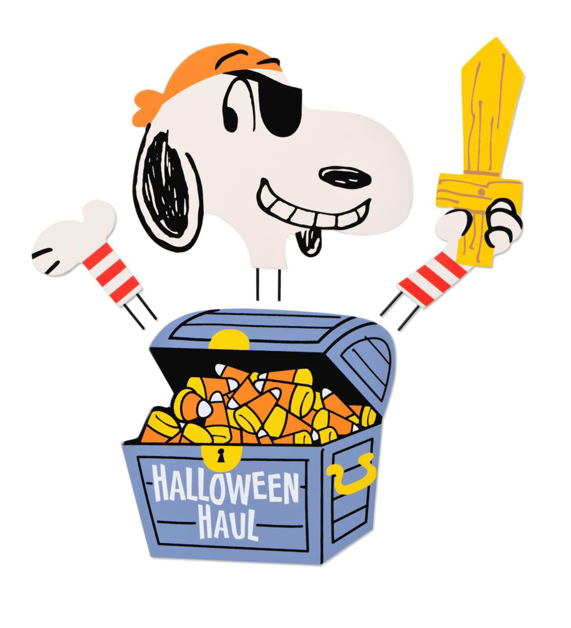 Hallmark Halloween Peanuts Pirate Snoopy Pumpkin Decorating Kit 4 Pieces New