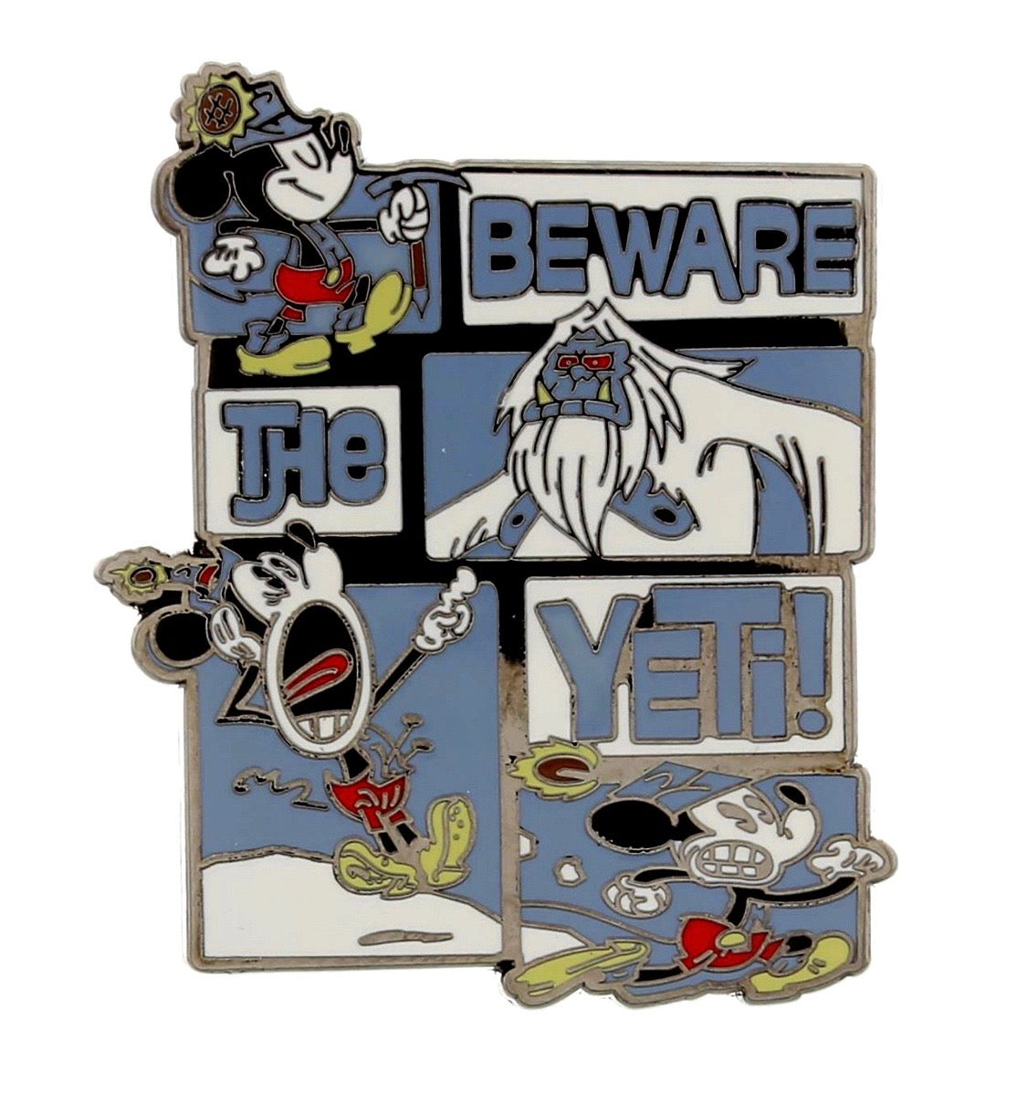 Disney Parks Mickey Mouse Beware the Yeti Pin New with Card