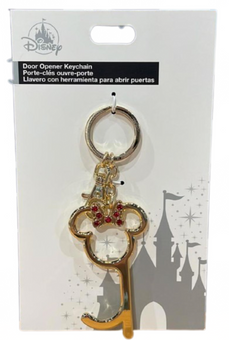 Disney Parks WDW Minnie Mouse Door Opener Keychain New with Tag