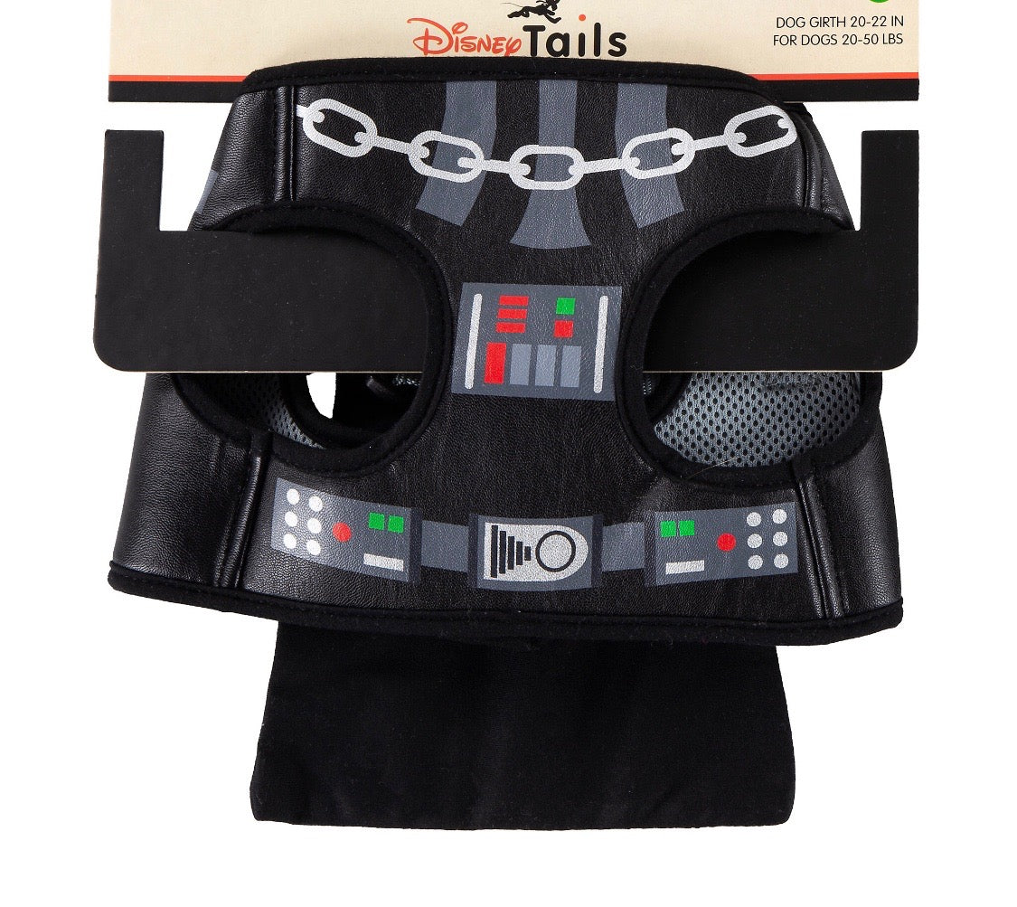 Disney Tails Dog Harness Star Wars Darth Vader Size Small New with Card