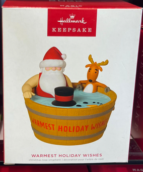 Hallmark 2022 Warmest Holiday Wishes Hot Tub Musical Christmas Ornament New Box
