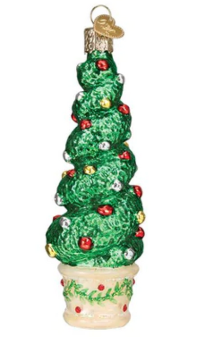Old World Christmas Holiday Topiary Glass Christmas Ornament New with Box