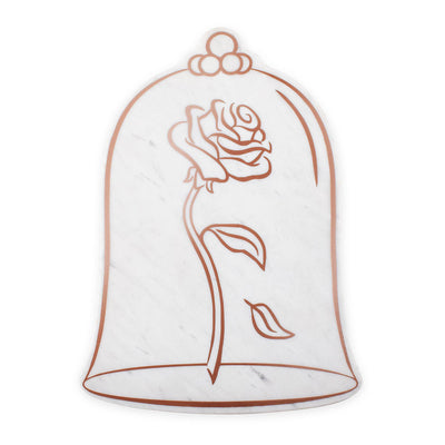 Disney Beauty and the Beast Rose Marble Serving Stone New with Box