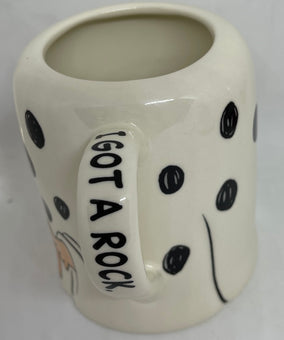 Hallmark Halloween Peanuts I Got a Rock Ceramic Coffee Mug New