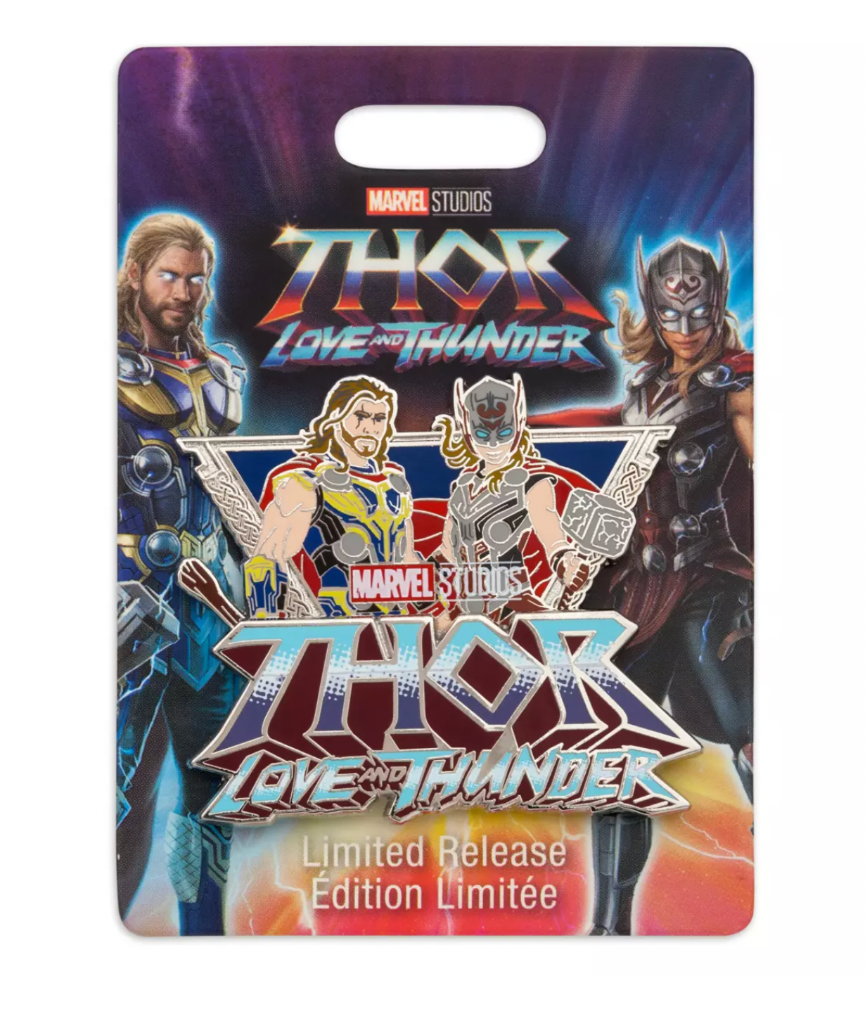 Disney Thor Love and Thunder Worthy Thor and Mighty Thor Pin New with Card