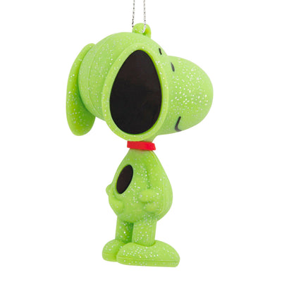 Hallmark Peanuts Snoopy Green Glitter Ornament New With Tag