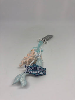 Disney Parks Beach Club Resort Mermaid Resin Christmas Ornament New with Tags
