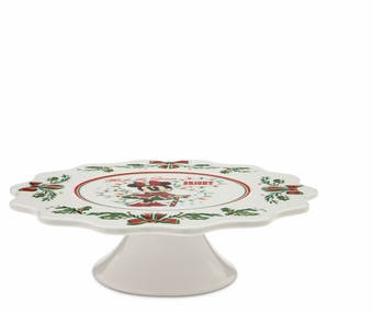 Disney Retro Make the Season Bright Minnie Christmas Cake Stand New