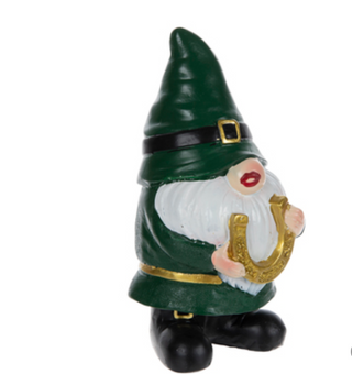 Hobby Lobby St. Patrick's Day Irish Lucky Horseshoe Kiss Gnome Figurine New Tag