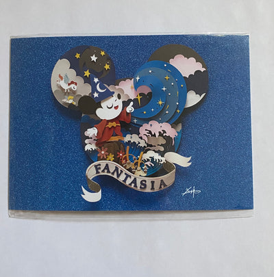 Disney Mickey Head Magic Fantasia by Fenway Fan Postcard Wonderground New