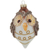 Robert Stanley Glitter Owl Finial Glass Christmas Ornament New with Tag