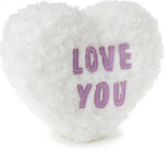 Hallmark Valentine Love You Candy Heart Recordable Plush New with Tag