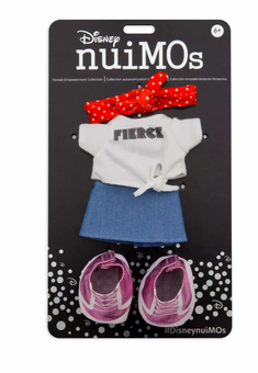 Disney NuiMOs Outfit Fierce T-Shirt with Denim Skirt Sneakers Headband New