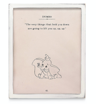 Disney Dumbo The Very Things That Held You Down Wood Wall Decor New with Box