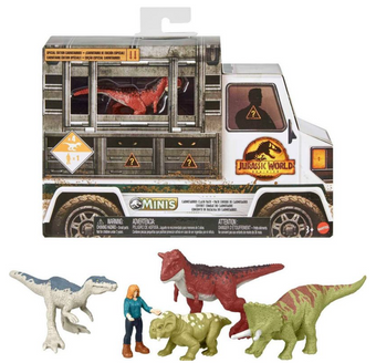 Jurassic World Dominion Minis Carnotaurus Clash Dinosaur Figure Set New With Box