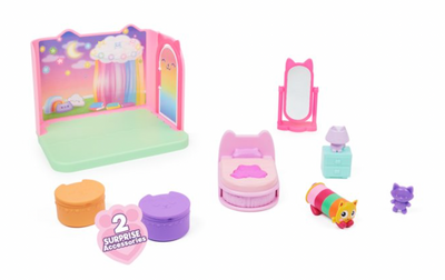 Dreamworks Gabby’s Dollhouse Pillow Cat’s Sweet Dreams Bedroom Playset New