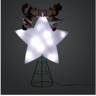 Disney Holiday Cheer Mickey and Minnie Christmas Tree Topper New with Box