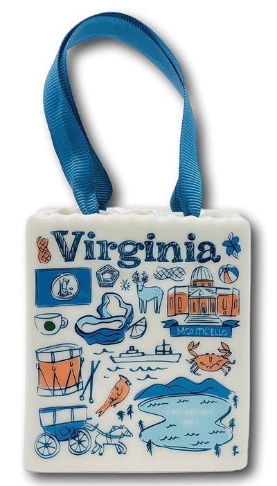 Starbucks 2019 Been There Virginia Tote Bag Ornament Gift Card Holder Ceramic